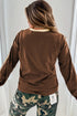 Varsity Stripe Ringer Crewneck Long Sleeve Top